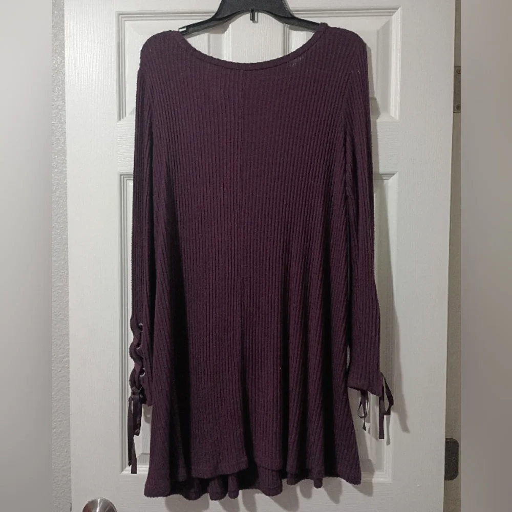 🎉SALE AEO Soft & Sexy Plush Plum Long Sleeve Dress